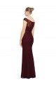 Bateau Neck Long Soft Chiffon Burgundy Gold Cap Sleeves Bridesmaid Dress Essex