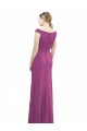 High Neck Long Soft Chiffon Wild Berry Sleeveless Bridesmaid Dress Essex