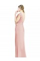 High Neck Long Soft Chiffon Bliss Pink Cap Sleeves Formal Dress / Bridesmaid Dress Essex