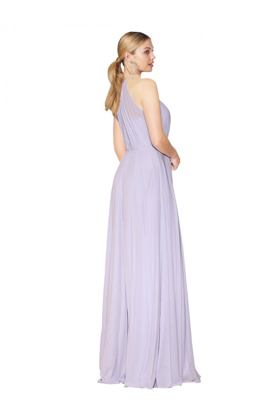 High Neck Long Soft Chiffon Lilac Sleeveless Formal Evening Gown / Prom Dress / Bridesmaid Dress Essex