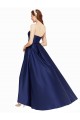 Strapless Long Satin Dark Navy Sleeveless High Low Evening Gown / Prom Dress / Bridesmaid Dress Essex