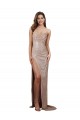 Scoop Neck Long Sequin Champagne Sleeveless Formal Evening Gown / Prom Dress / Bridesmaid Dress Essex