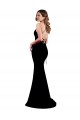 High Neck Long Stretch Crepe Black Sleeveless Formal Dress / Bridesmaid Dress Essex