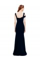 Off the Shoulder Long Stretch Crepe Dark Navy Sleeveless Formal Evening Gown / Prom Dress / Bridesmaid Dress Essex