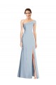 Off the Shoulder Long Stretch Crepe Light Sky Blue Sleeveless Formal Evening Gown / Prom Dress / Bridesmaid Dress Essex