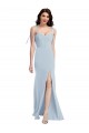 Strapless Long Stretch Crepe Light Sky Blue Sleeveless Bridesmaid Dress / Formal Dress Essex