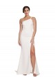 Strapless Sweep Train Stretch Crepe Ivory Sleeveless Semi Formal Evening Dress / Prom Dress / Bridesmaid Dress Essex