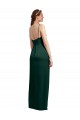 Square Neck Long Stretch Satin Hunter Sleeveless Formal Evening Gown / Prom Dress / Bridesmaid Dress Essex