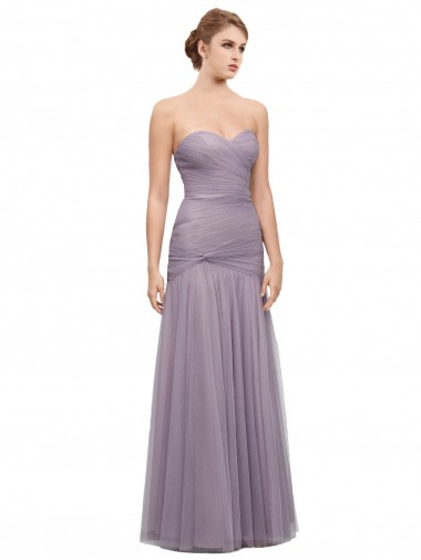 Sweetheart Long Tulle Heather Sleeveless Bridesmaid Dress Essex