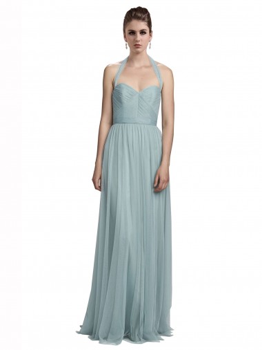 Halter Neck Long Tulle Sleeveless Bridal Party Dress / Evening Dress Essex