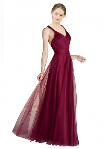 Sweetheart Long Tulle Sleeveless Bridesmaid Dress Essex